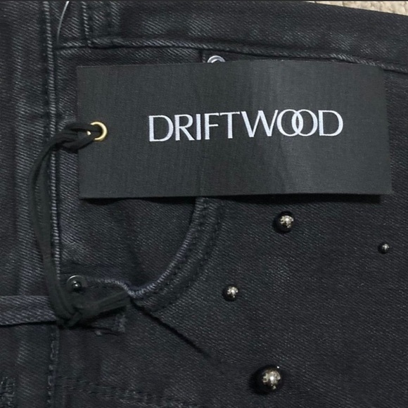 Black Studded Driftwood Jeans, Size 25 NWT - Picture 3 of 10